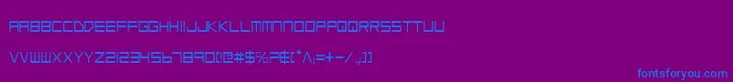 フォントLgsc – 紫色の背景に青い文字