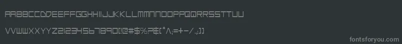 フォントLgsc – 黒い背景に灰色の文字