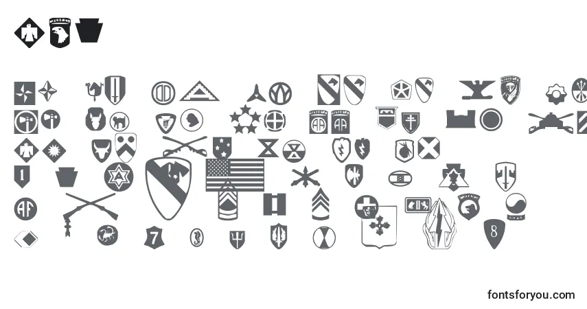 Czcionka Us2 – alfabet, cyfry, specjalne znaki