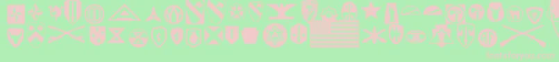 Шрифт Us2 – розовые шрифты на зелёном фоне