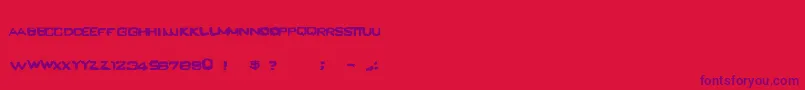 Gravedanger Font – Purple Fonts on Red Background