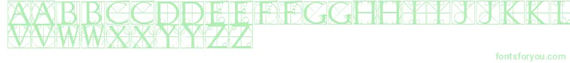 Czcionka TypographerCaps – zielone czcionki na białym tle
