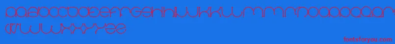 Dennisvallera Font – Red Fonts on Blue Background