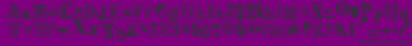 HarlequinadeMadness Font – Black Fonts on Purple Background