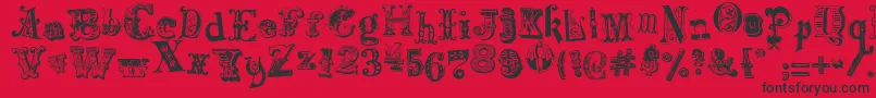 HarlequinadeMadness Font – Black Fonts on Red Background