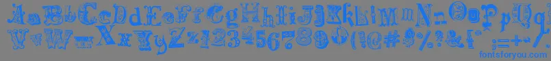 HarlequinadeMadness Font – Blue Fonts on Gray Background
