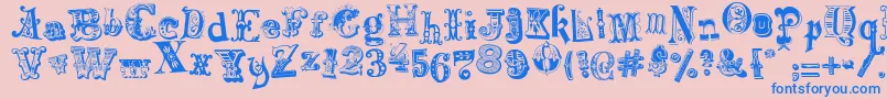 HarlequinadeMadness Font – Blue Fonts on Pink Background