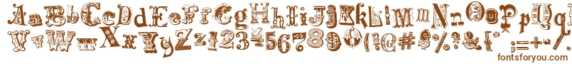 HarlequinadeMadness Font – Brown Fonts on White Background