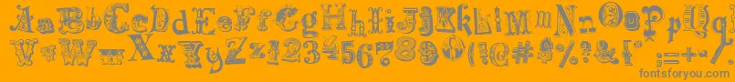 HarlequinadeMadness Font – Gray Fonts on Orange Background