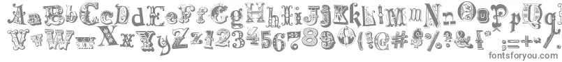 HarlequinadeMadness Font – Gray Fonts on White Background