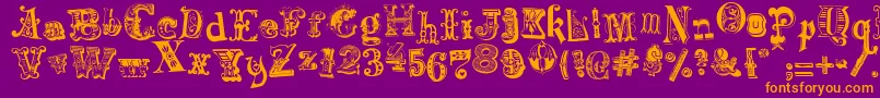 HarlequinadeMadness Font – Orange Fonts on Purple Background