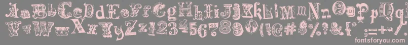 HarlequinadeMadness Font – Pink Fonts on Gray Background