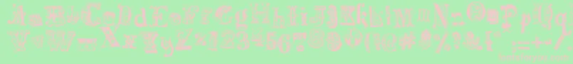 HarlequinadeMadness Font – Pink Fonts on Green Background