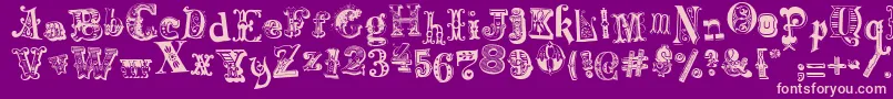 HarlequinadeMadness Font – Pink Fonts on Purple Background