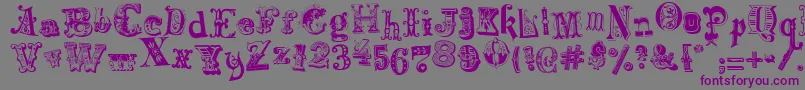 HarlequinadeMadness Font – Purple Fonts on Gray Background