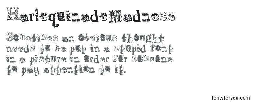Review of the HarlequinadeMadness Font