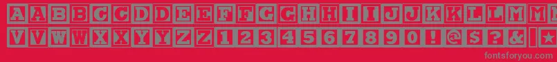 Chocan Font – Gray Fonts on Red Background