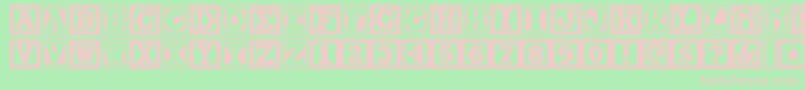 Chocan Font – Pink Fonts on Green Background