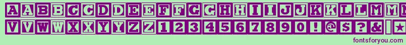 Chocan Font – Purple Fonts on Green Background