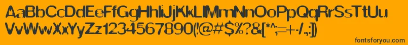 ThwartBrk Font – Black Fonts on Orange Background