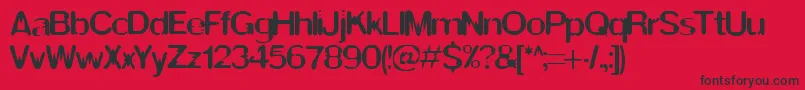 ThwartBrk Font – Black Fonts on Red Background