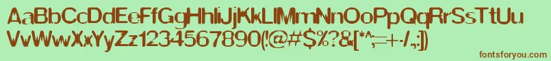 ThwartBrk Font – Brown Fonts on Green Background