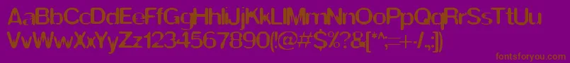 ThwartBrk Font – Brown Fonts on Purple Background