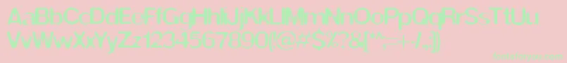 ThwartBrk Font – Green Fonts on Pink Background