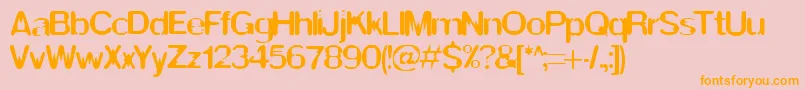 ThwartBrk Font – Orange Fonts on Pink Background