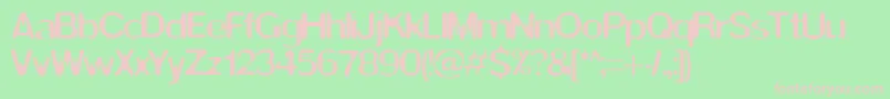 ThwartBrk Font – Pink Fonts on Green Background