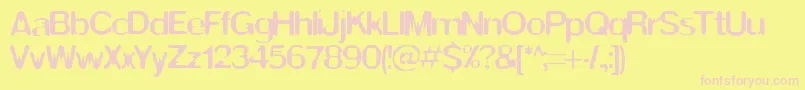 ThwartBrk Font – Pink Fonts on Yellow Background
