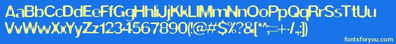 ThwartBrk Font – Yellow Fonts on Blue Background