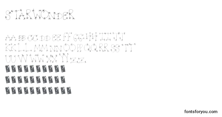 Шрифт Starwonder – алфавит, цифры, специальные символы