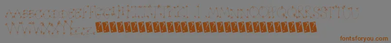 Weitere Informationen zur Starwonder-Schriftart Starwonder-Schriftart – Braune Schriften auf grauem Hintergrund