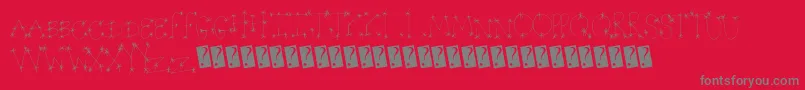 フォントStarwonder – 赤い背景に灰色の文字