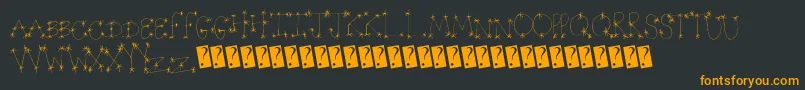Шрифт Starwonder – оранжевые шрифты на чёрном фоне