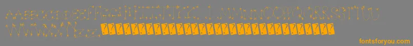 Starwonder Font – Orange Fonts on Gray Background