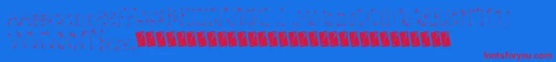 Starwonder Font – Red Fonts on Blue Background
