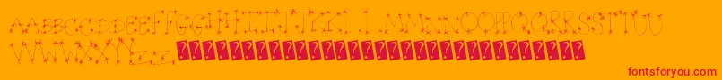 Starwonder Font – Red Fonts on Orange Background