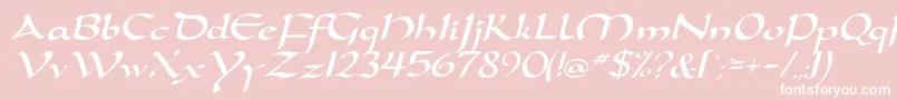 DortmunddbItalic Font – White Fonts on Pink Background