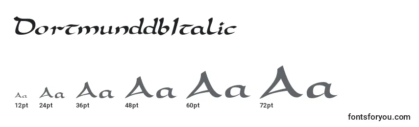 DortmunddbItalic Font Sizes