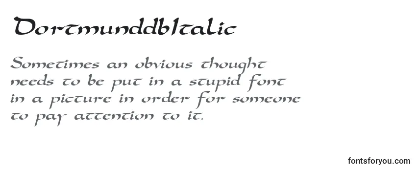 DortmunddbItalic Font