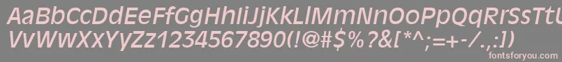 AntiqueOliveLtItalic Font – Pink Fonts on Gray Background