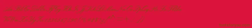 PalaceScriptMtSemiBold Font – Brown Fonts on Red Background