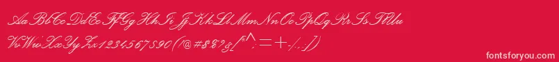 PalaceScriptMtSemiBold Font – Pink Fonts on Red Background