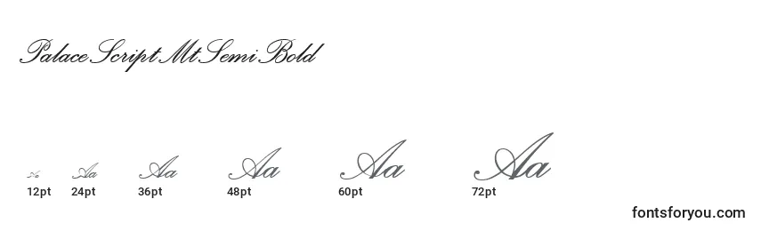 PalaceScriptMtSemiBold Font Sizes