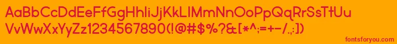 フォントBmdMarketFresh – オレンジの背景に赤い文字