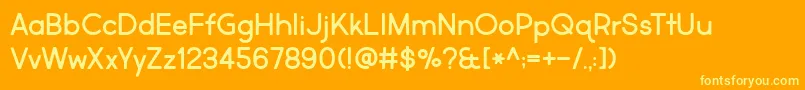 BmdMarketFresh Font – Yellow Fonts on Orange Background