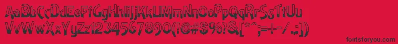 Police GeDipped – polices noires sur fond rouge