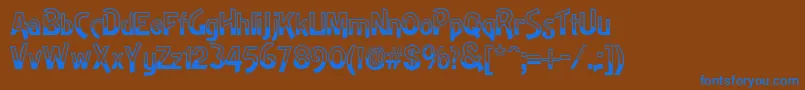 GeDipped Font – Blue Fonts on Brown Background